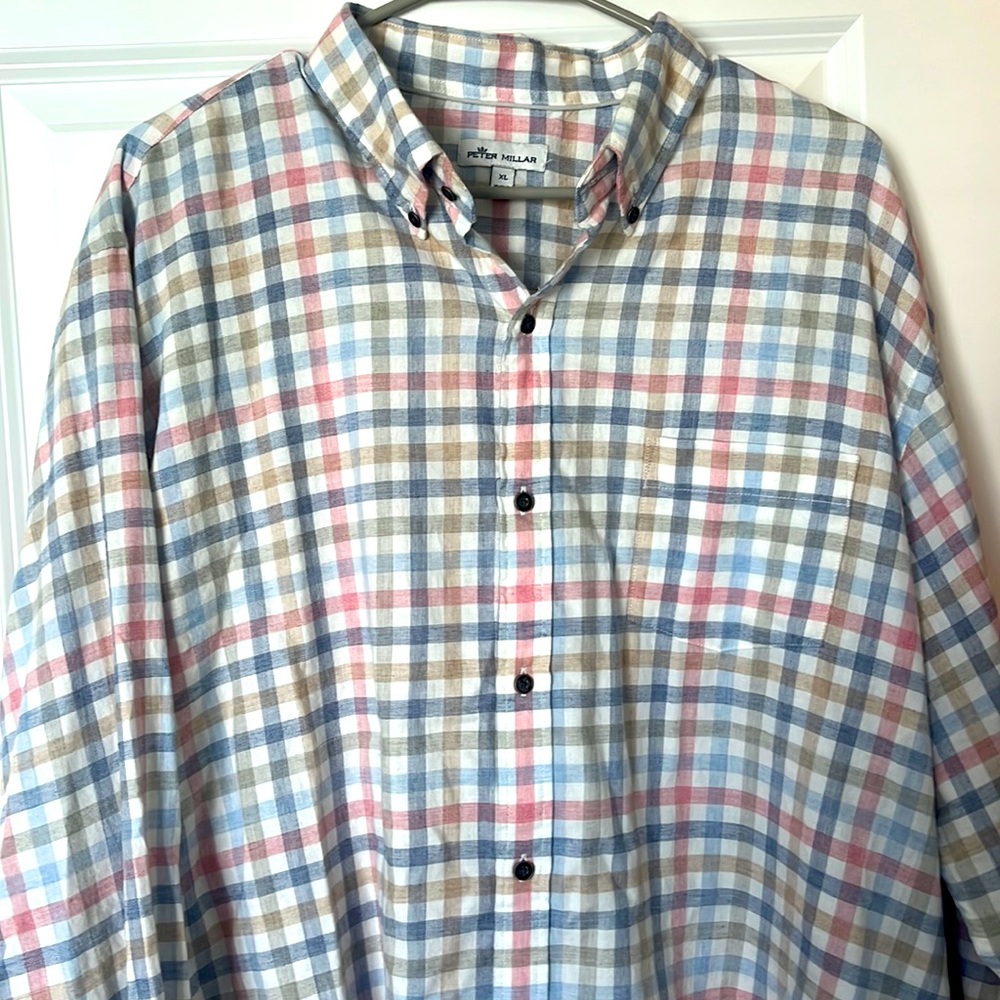 Peter Millar button down Shirt. 100% Cotton. Brand new never worn.